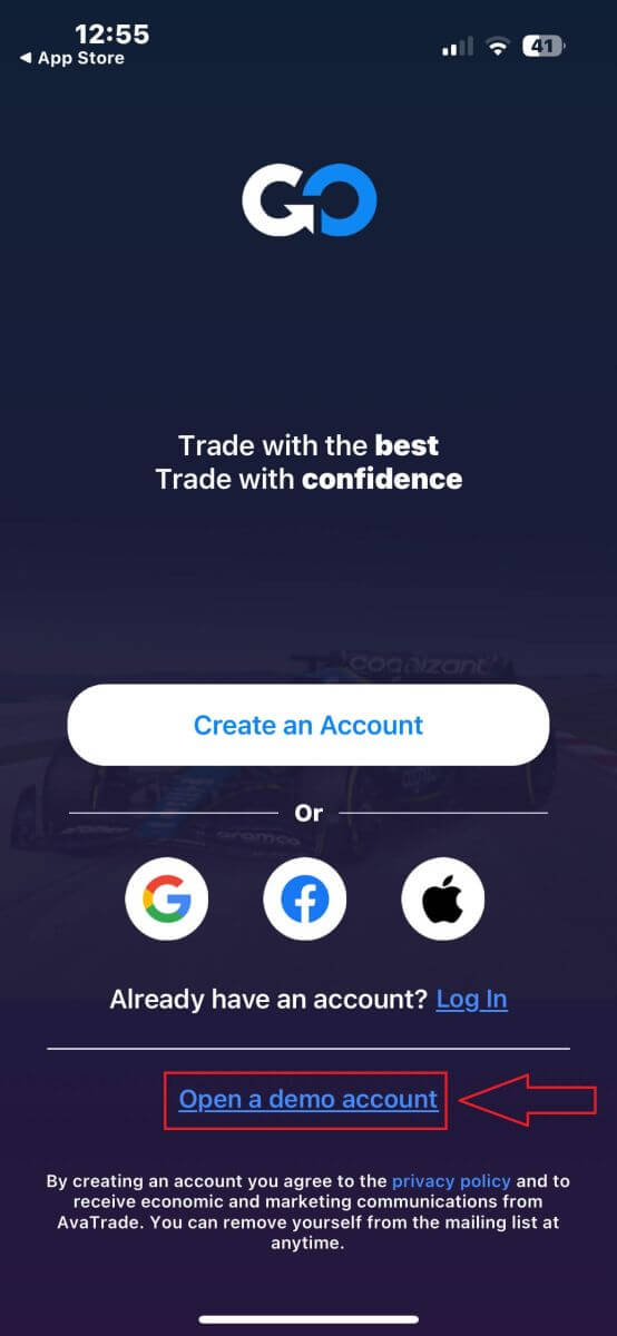 Come aprire un conto demo su AvaTrade